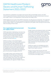 Modern Slavery Act Statement - 2021/2022